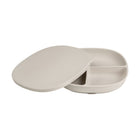 b.box Silicone Plate + Lid - Latte-Made from baby-safe platinum silicone