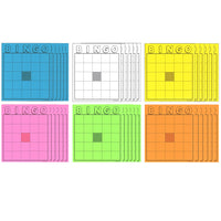 Hygloss Blank Bingo Cards- Assorted Colours - 7-1/2" x 8-3/4" - 36 Pack-Bingo Cards are the perfect resource to reinforce school lessons or teach number recognition.