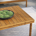 Modway Wren Outdoor Patio Teak Wood Coffee Table - Natural-Weather-Resistant
