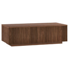 Hudson&Canal Reyes 48"W Rectangular Coffee Table - Satin Walnut-A modern contemporary design for your living room, den, and more