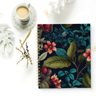 Blueline 17 Months Weekly/Monthly Planner - August to Dec - 11" H x 8"-1/2" W - Flower Design - Bilingual-Contacts section