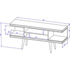 Manhattan Comfort Utopia 53.14" Modern TV Stand - Maple Cream-Ample Storage Space with Media Holes for Wire Management