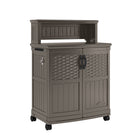 Suncast Patio Storage and Prep Station - Stoney-Multi wall panels are engineered for strength and durability.