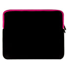 Vangoddy Neoprene 15" Laptop Protective Sleeve Case with Extra Pocket - Black/Pink-Slim and Lightweight Design. Ensures easy portability without adding unnecessary bulk.​