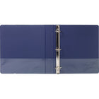 Staples Standard Binder with Label Holder and D-Rings - 1-1/2" - Blue-Non-Stick, Archival safe material won't life ink or toner off printed pages