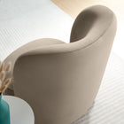 Modway Monroe Performance Velvet Accent Chair - Taupe Walnut-Wooden Ball Feet