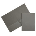 JAM Paper 2 Pocket Linen Folders, Gray, 25 Pack-Capacity: 200 sheets