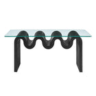 Modway Ondine Glass Top Coffee Table - Black-7