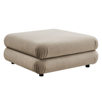 Modway Jubilee Modular Performance Velvet Ottoman - Taupe-Ottoman Coffee Table