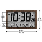 Marathon Slim-Jumbo Atomic Digital Wall Clock - Wood-SELF-SETTING/ADJUSTING - Using radio frequencies broadcast from NIST's colourado Atomic Clock