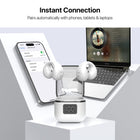 MyBat Open Ear Bluetooth Earbuds - White-All-Day Comfort - Lightweight, ergonomic design for extended wear