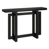 Hudson&Canal Breslow 44"W Console Table - Black Grain-A modern transitional design for your entryway, living room, den, and more