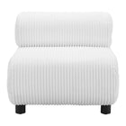Zuo Rahat Accent Chair - White-Velveteen strips corduroy fabric
