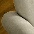 HOMCOM Fabric Accent Chair with Wood Legs - Rolled Arms for Living Room - Beige-90 Days Limited Manufacturer Warranty