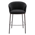 Zuo Essen Barstool - Black/Bronze-Armrest support