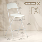 HOMCOM Folding Bar Stools with Footrest - White - 2 Pack-Melamine-coated surface, resists scratches and wipes clean with ease
