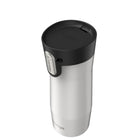 Contigo AUTOSEAL West Loop Vacuum-Insulated Stainless Steel Travel Mug with Easy-Clean Lid - 16 oz (473 mL) - Salt Frosted Pearl-Drink with ease: Bottle can be held, locked, and released with one hand