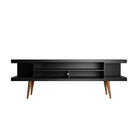 Manhattan Comfort Utopia 70.47" Modern TV Stand - Black-Mid-Century Modern Free Standing TV Stand for Living Room and Bedroom use