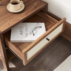 Modway Capri Wood Grain Nightstand - Walnut-Full-Glide Drawer