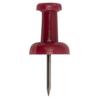 JAM Paper Colourful Push Pins - Burgundy - 100 Pack-Used to pin important papers or pictures to Bulletin Boards, Cork Boards, Calendars, and Walls
