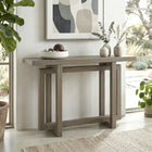 Hudson&Canal Breslow 44"W Console Table - Antiqued Grey Oak-Features easy assembly