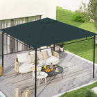 Outsunny 10' L x 10' W Square Gazebo Canopy Replacement UV Protected Top Cover - Grey-Ventilated top design for good air circulation to keep cool 