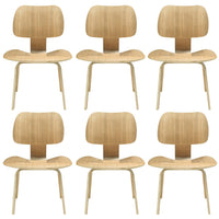 Modway Fathom Dining Chairs - Natural - 6 Pack-Perfect for dining or work use