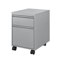 Ceha MKGR Series Box File Mobile Pedestal - Metallic Grey -Lockable central system with 2 keys for secure storage