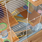 PawHut 5 Tiers Hamster Cage - Light Blue-The front door allows you access to your hamster easily