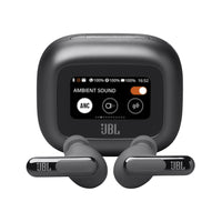 JBL Live Beam 3 True Wireless Noise Cancelling Closed-Stick Earbuds - Black-The JBL Live Beam 3's 10mm dynamic drivers are powered by JBL Signature Sound. Each driver is perfectly tuned to deliver deep bass, balanced mid-range, and refined high frequencies—all at any volume level. JBL Spatial Sound makes you feel like you're at a concert as the sound comes from virtually everywhere around you