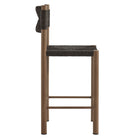 Modway Parkland Outdoor Patio Rattan and Aluminum Counter Stools - Walnut - Set of 2-7