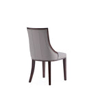 Manhattan Comfort Fifth Avenue 18.5" Traditional Faux Leather Upholstered Dining Chair - Grey - Set of 2-Delivered to you Fully Assembled! No Assembly Required