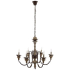 Modway Bountiful Vintage French Pendant Ceiling Light Candelabra Chandelier - Brown-Vintage French Candelabra Chandelier