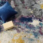 Modway Entourage Adeline Contemporary Modern Abstract Area Rug - 8 ft W x 10 ft L - Blue Grey Yellow Ivory Pink-Protect Floors From Foot Traffic / Furniture
