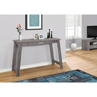 Monarch Specialties 7192 42" Computer Desk - Grey With A Storage Drawer-Features a spacious 42 L desktop and a convenient closed storage drawer with a sleek silver handle