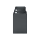 Modway Bryn 48" Wall-Mount Bathroom Vanity - Grey-Particleboard and Melamine Construction