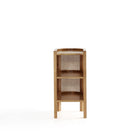 Manhattan Comfort Versailles 11.81" Industry Chic End Table - Nature-Modern - Industry Chic Cane End Table Perfect for Living Room and Bedroom Use