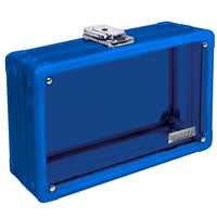 Vaultz Locking Pencil Box - Blue Acrylic-Great for school supplies or small valuables like cash, cell phone, etc.