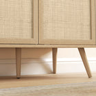 HOMCOM 47.2" L Sideboard Buffet Cabinet - Natural Wood-Colour: Natural