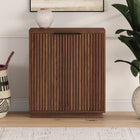 Hudson&Canal Mansfield 28"W Accent Cabinet - Satin Walnut-Features easy assembly