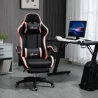 Vinsetto Computer Gaming Chair with Footrest and Swivel Wheels - Black-lean back at an angle you want. Manual footrest to elevate lower body