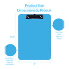 Davis Group Transparent Clipboards - Letter Size - 9" W x 12" H - Blue - 6 Pack-Lever Clip