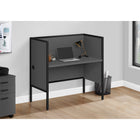 Monarch Specialties 48" L Office Cubicle Desk - Grey Laminate - Black Metal-Durably designed and built with ANSI / BIFMA quality safety standards, this cubical comes with a 5 year limited warranty against any defects for peace of mind