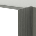 HOMCOM Wall Mount Medicine Cabinet with Mirror - Grey-Equipped with buffering hinges for soft closing the door  