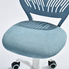 Chaise de Bureau Pivotante en Tissu Bleu Homy Casa-Tissu Texturé : Siège doux et confortable apportant une touche chic et élégante
