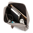 Bugatti Contrast Collection - 14.1" Business Briefcase - Grey (EXB2161BU-GREY)-Adjustable and removable crossbody strap