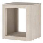 Hudson&Canal Kellan 20"W Square Side Table - Alder White-Tabletop features a weight capacity of 50 lbs