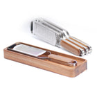 Minimal Graters with Wooden Handle - Set of 4 with Base-Grater Dimensions: 306x64x20mm