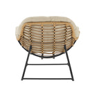 Manhattan Comfort Benson Modern 3-Piece Patio Rocking Chair Set - Cream-Home Assembly Required. All Hardware Included