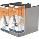 QuickFit Pro Heavy Duty Binder - Single Touch Pin-Lock - 6" - Black - 2 Pack-3 Ring Binder